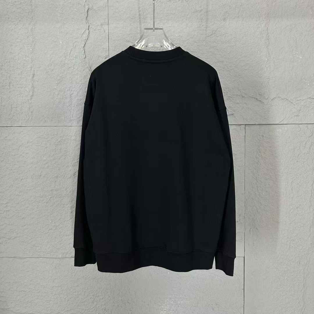 Saint Laurent Black Tee with Silver Logo