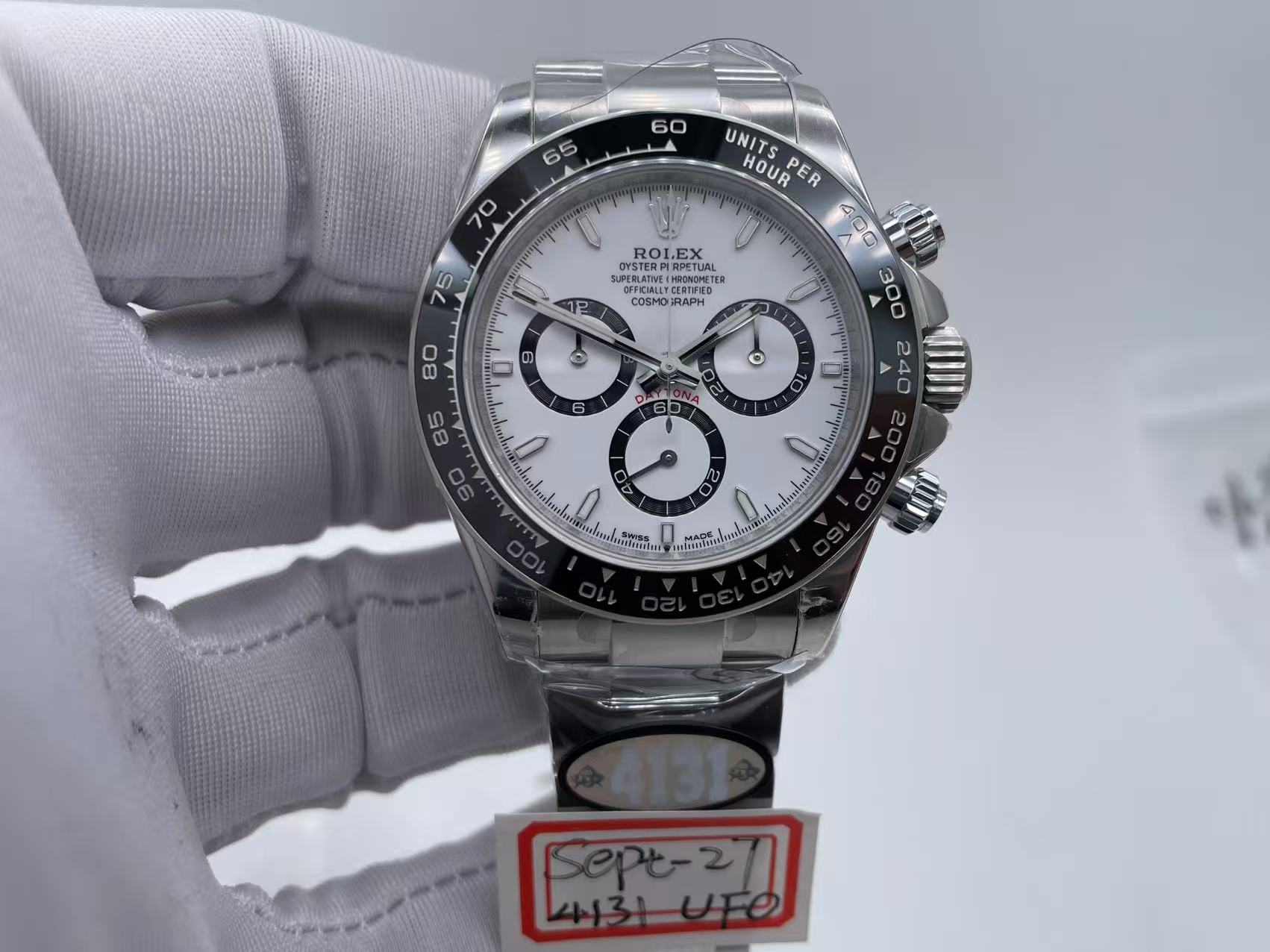 ROLDYT0710A - Daytona 126500LN SS/SS Wht/Stk 904L UFO UF4131 $948