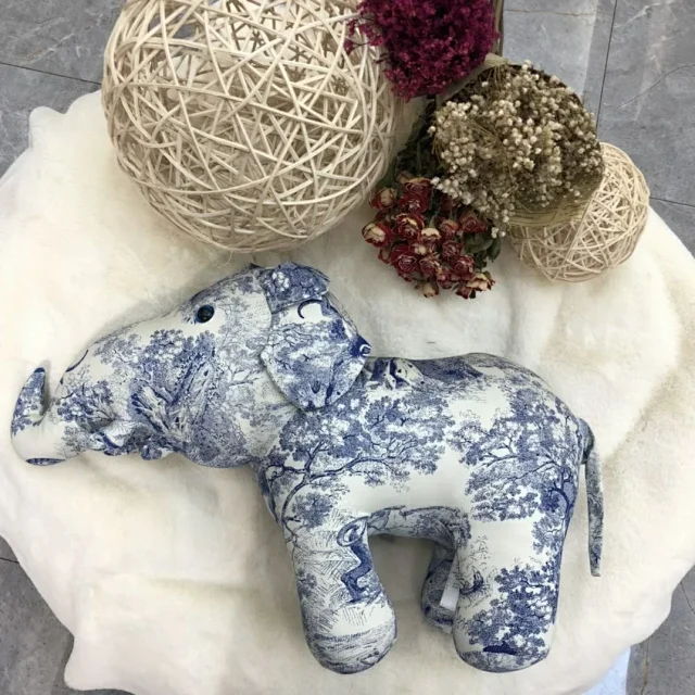 Dior blue and white porcelain elephant gift
