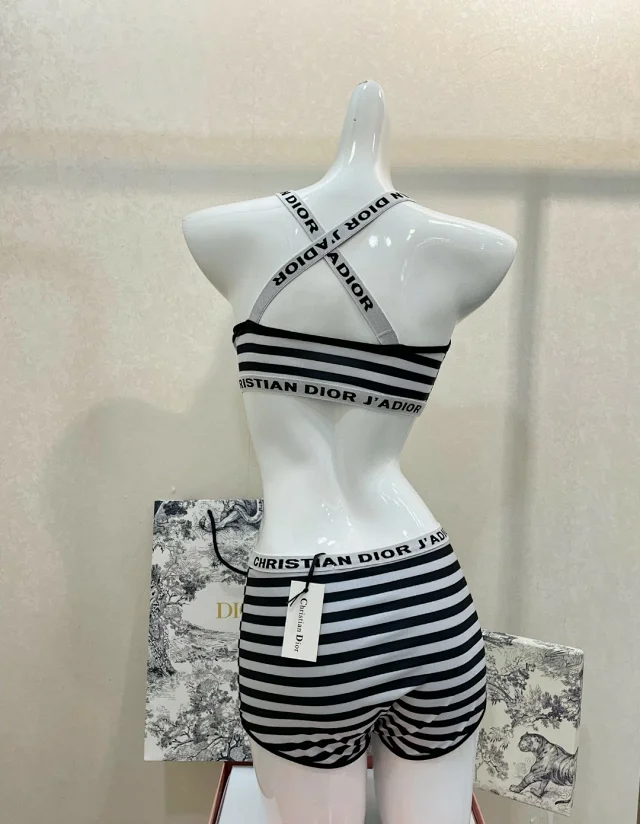 Dior's new striped two-piece swimsuit