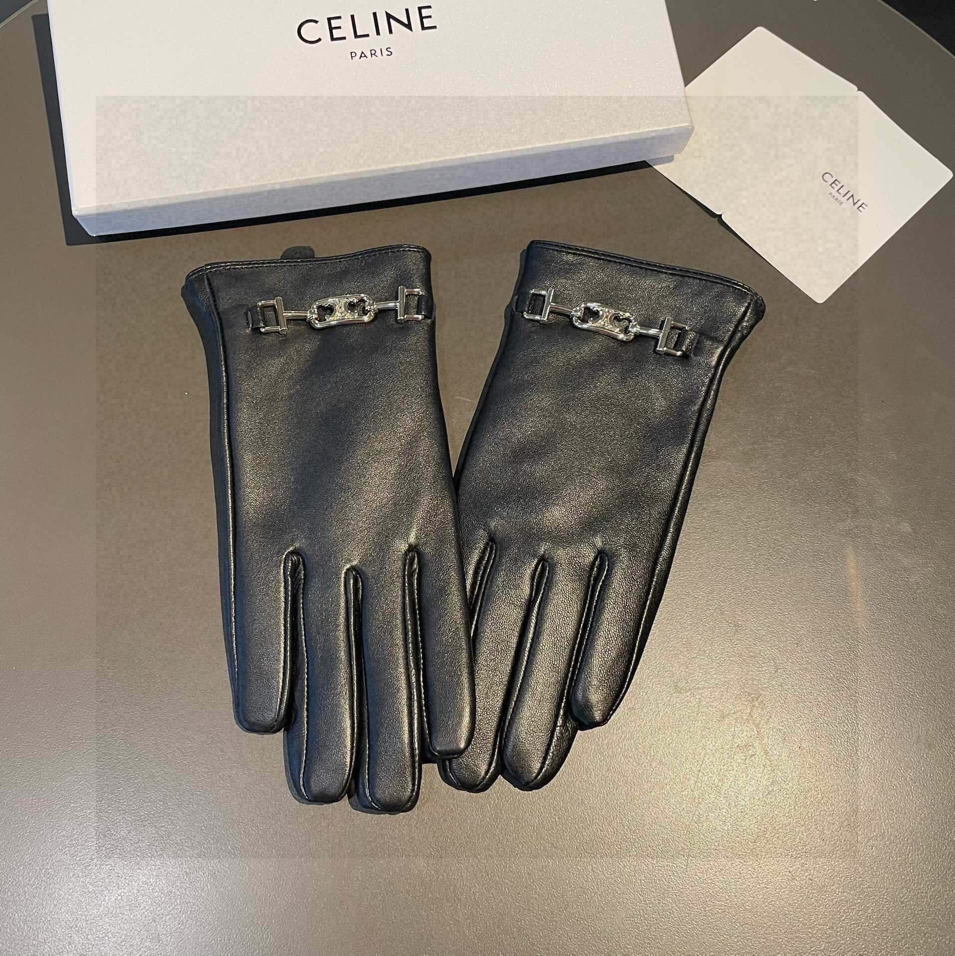 Celine Gloves Black For Women