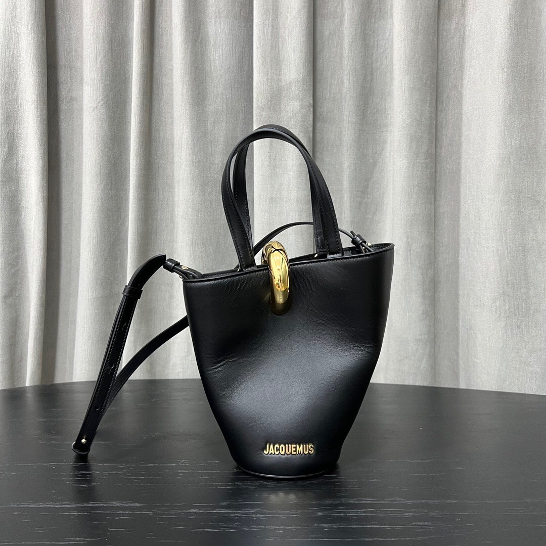 Jacquemus Le Calino Leather Tote Bag black
