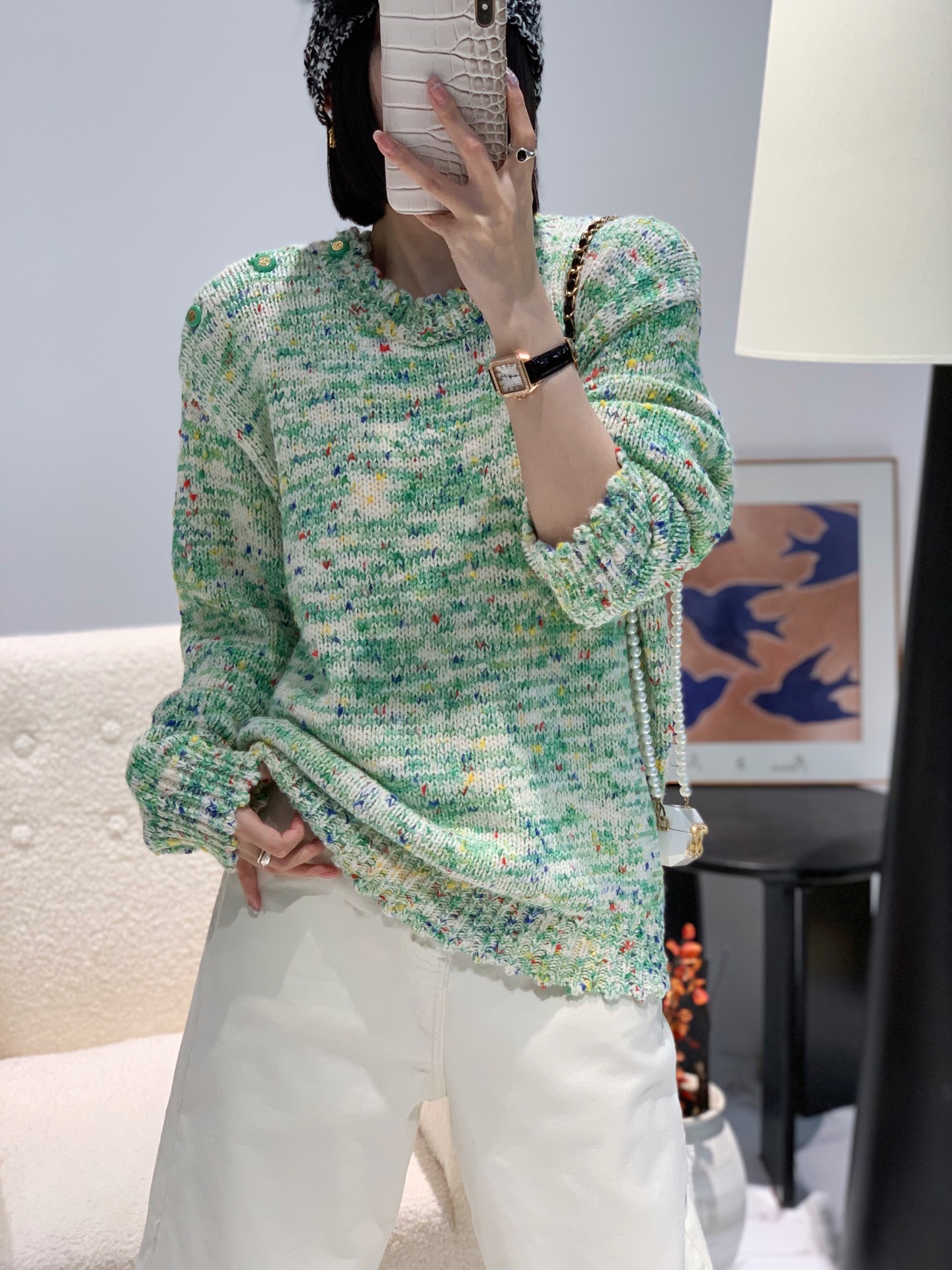 Chanel round neck sweater