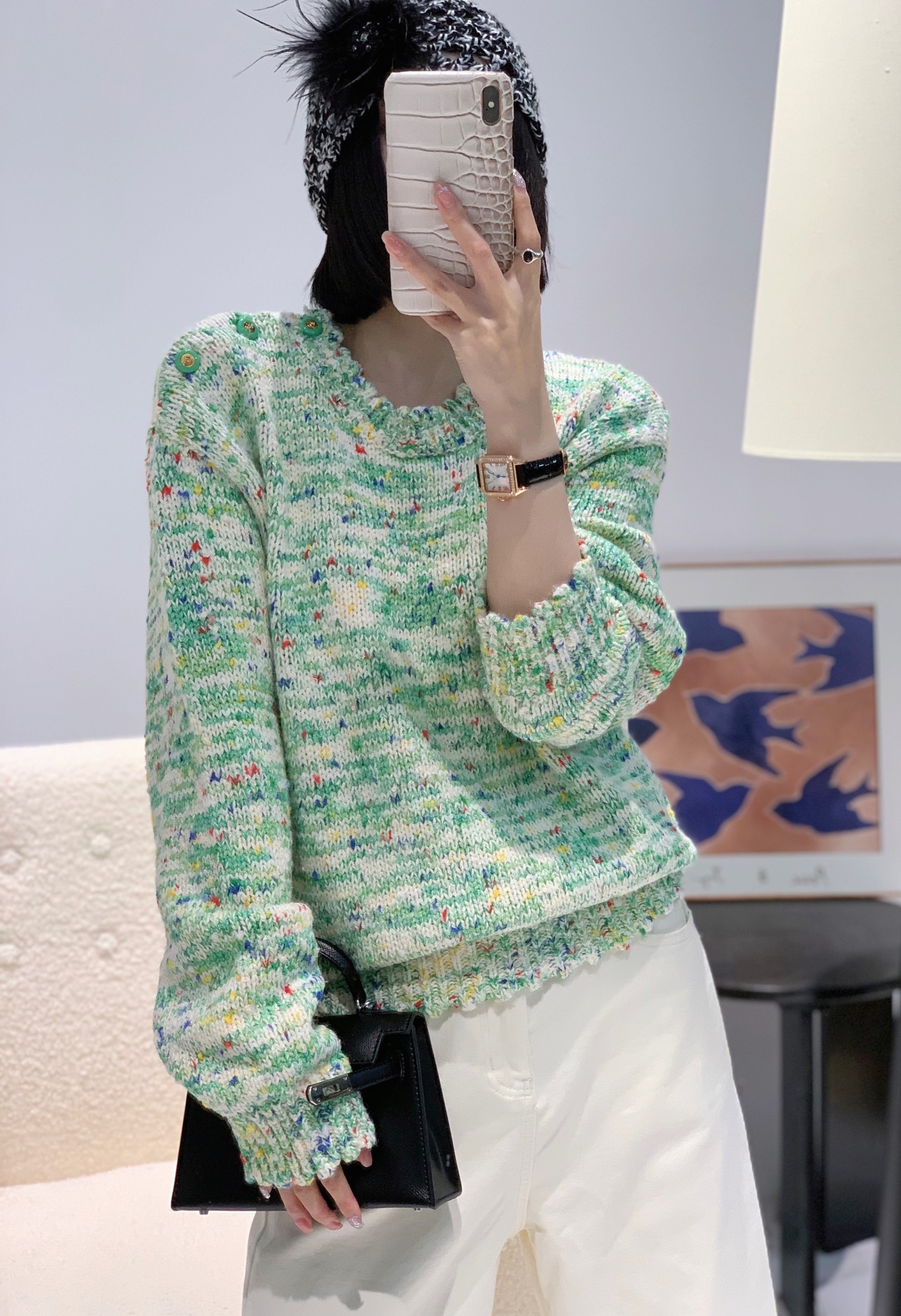 Chanel round neck sweater