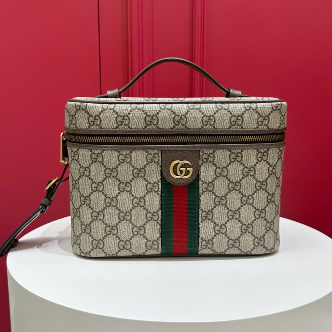 Gucci Porter Medium canvas vanity bag in brown