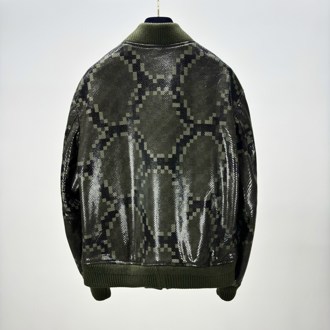 LV Graphic Leather Bomber jacket