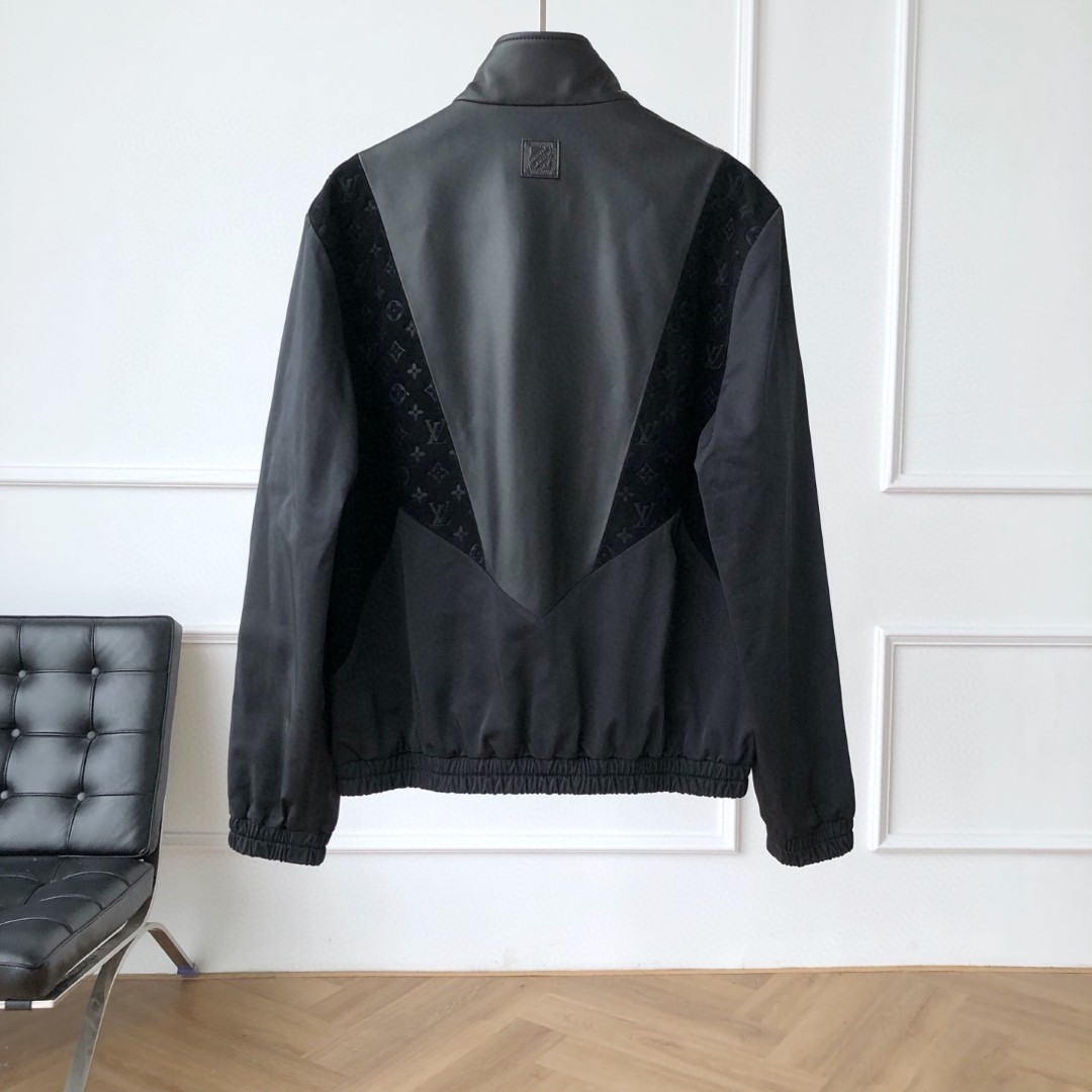 LV Leather Mix Track Top jacket