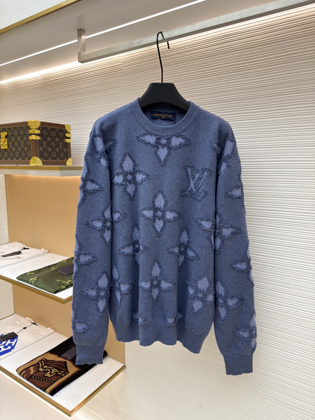 LV 1AGJRC Textured Cotton Crewneck sweatshirt