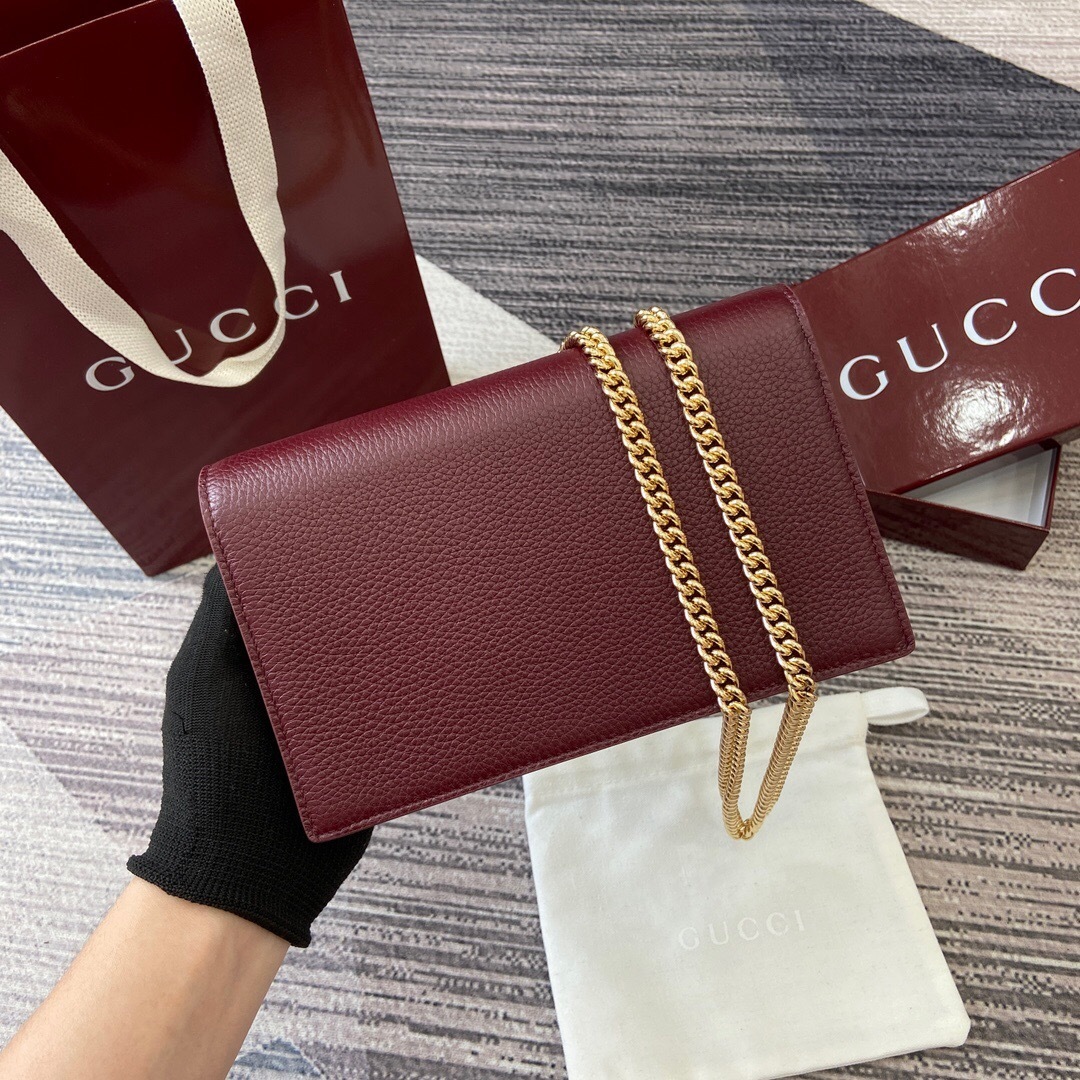 Gucci GG Marmont Wallet on Chain LEATHER SLING BAG