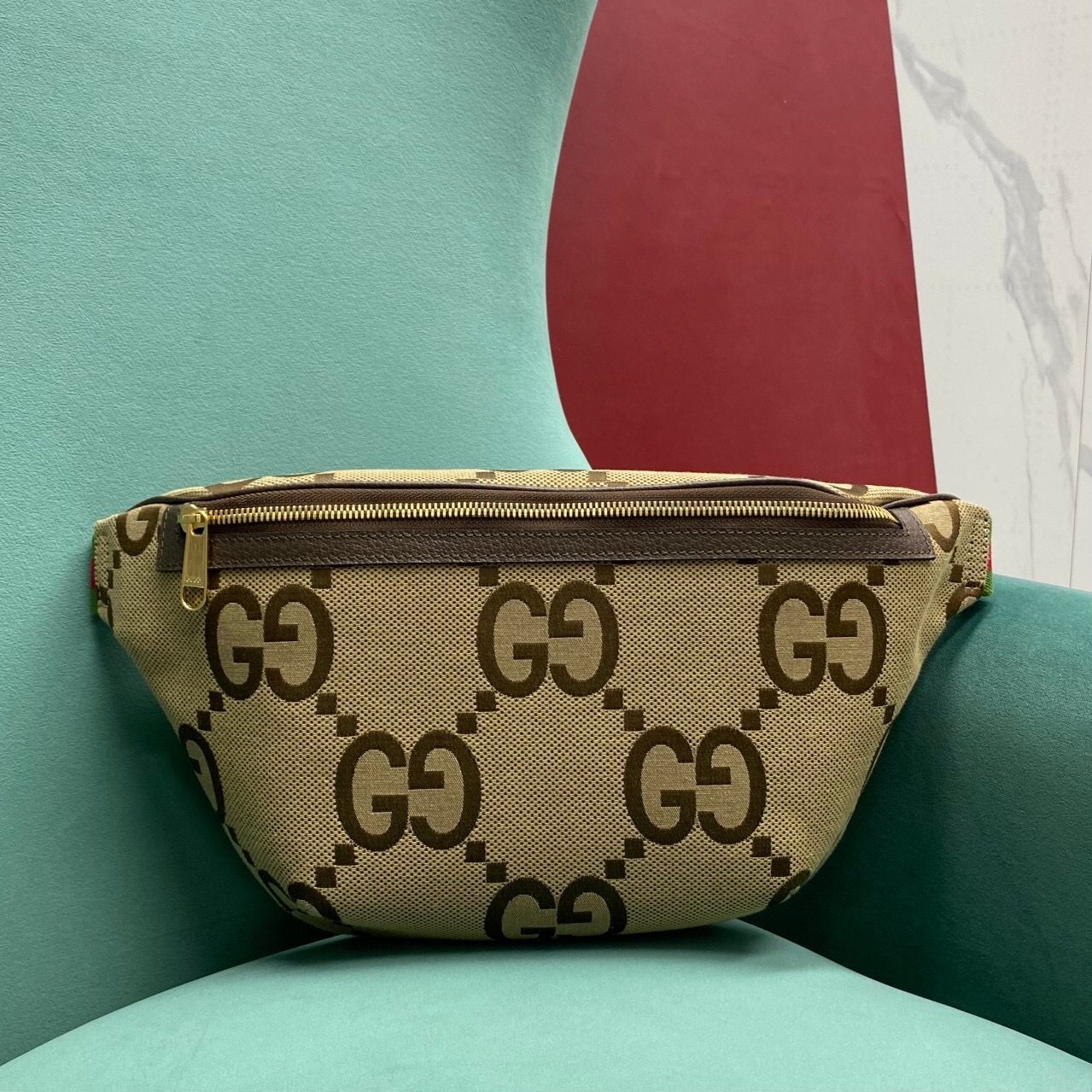 Gucci Monogrammed Jumbo GG Belt Bag