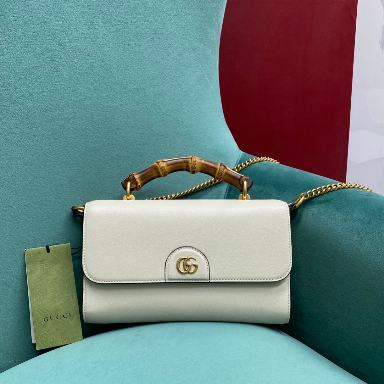 Gucci Diana bamboo leather mini bag