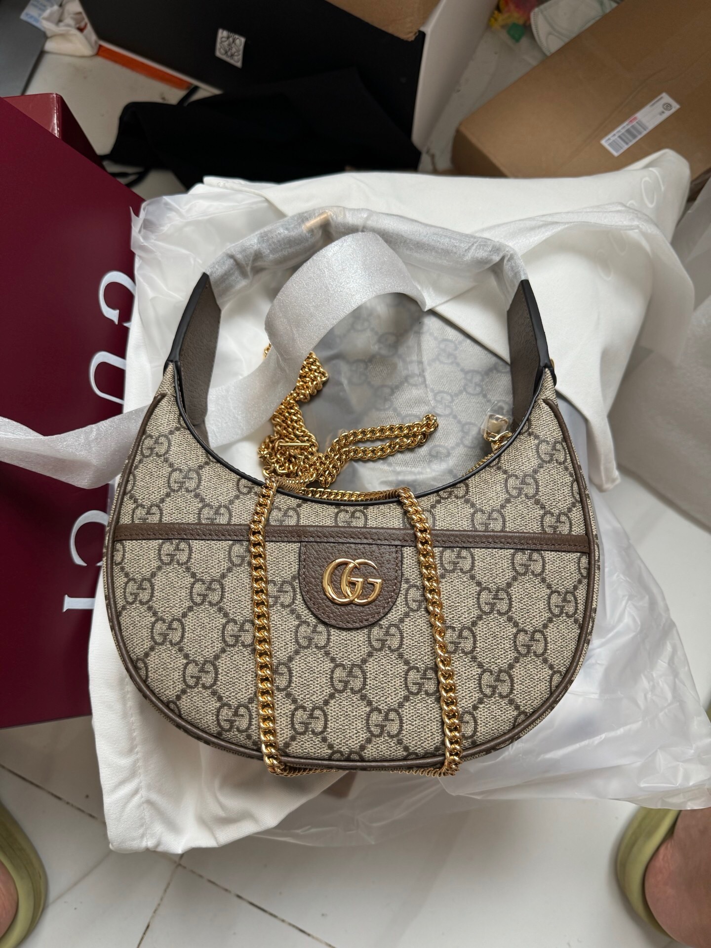 Gucci Ophidia GG super mini shoulder bag women