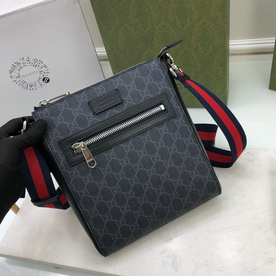 Gucci Supreme Small Black Messenger Bag
