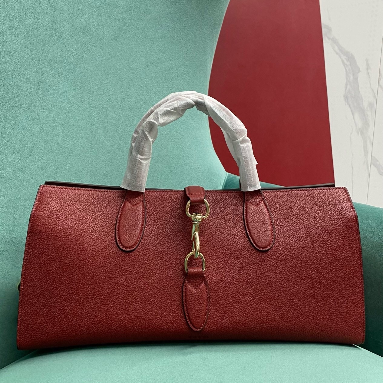 Gucci Medium Tote Bag with Hook Closure