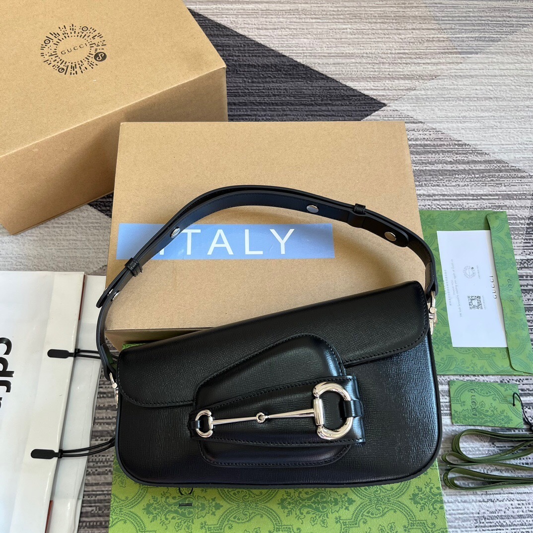 Gucci Horsebit 1955 small shoulder bag black