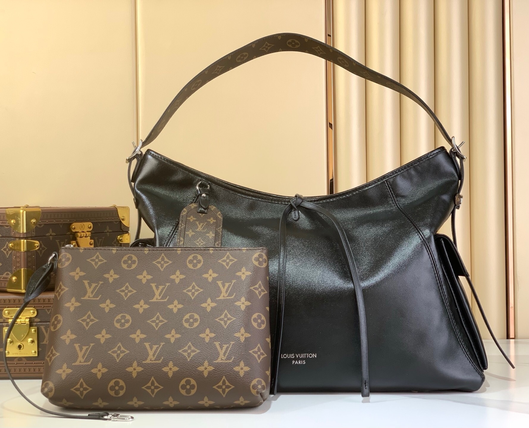 LV Carryall MM Monogram Empreinte Leather handbag