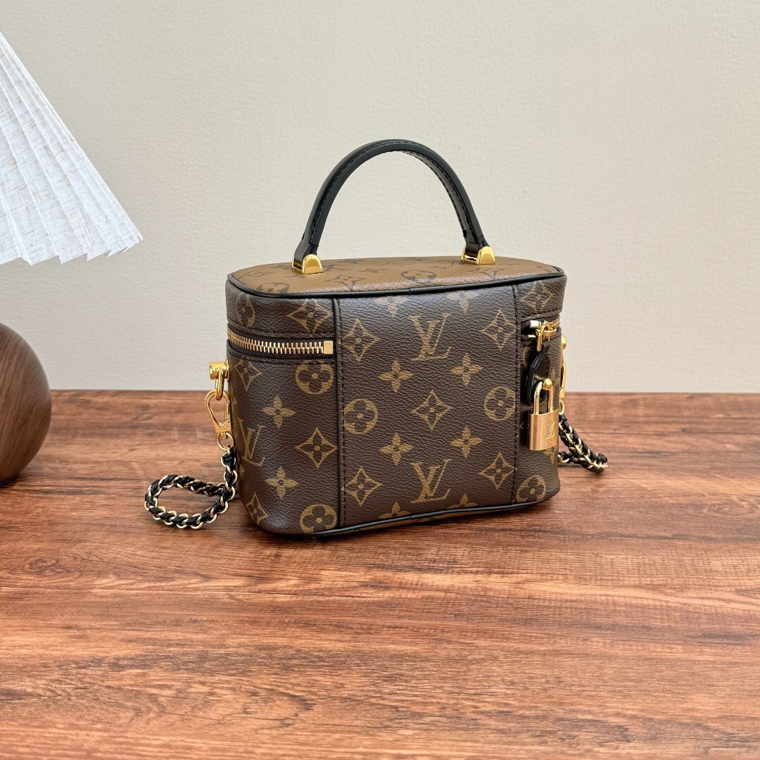 LV Vanity PM handbag in Monogram Reverse canvas