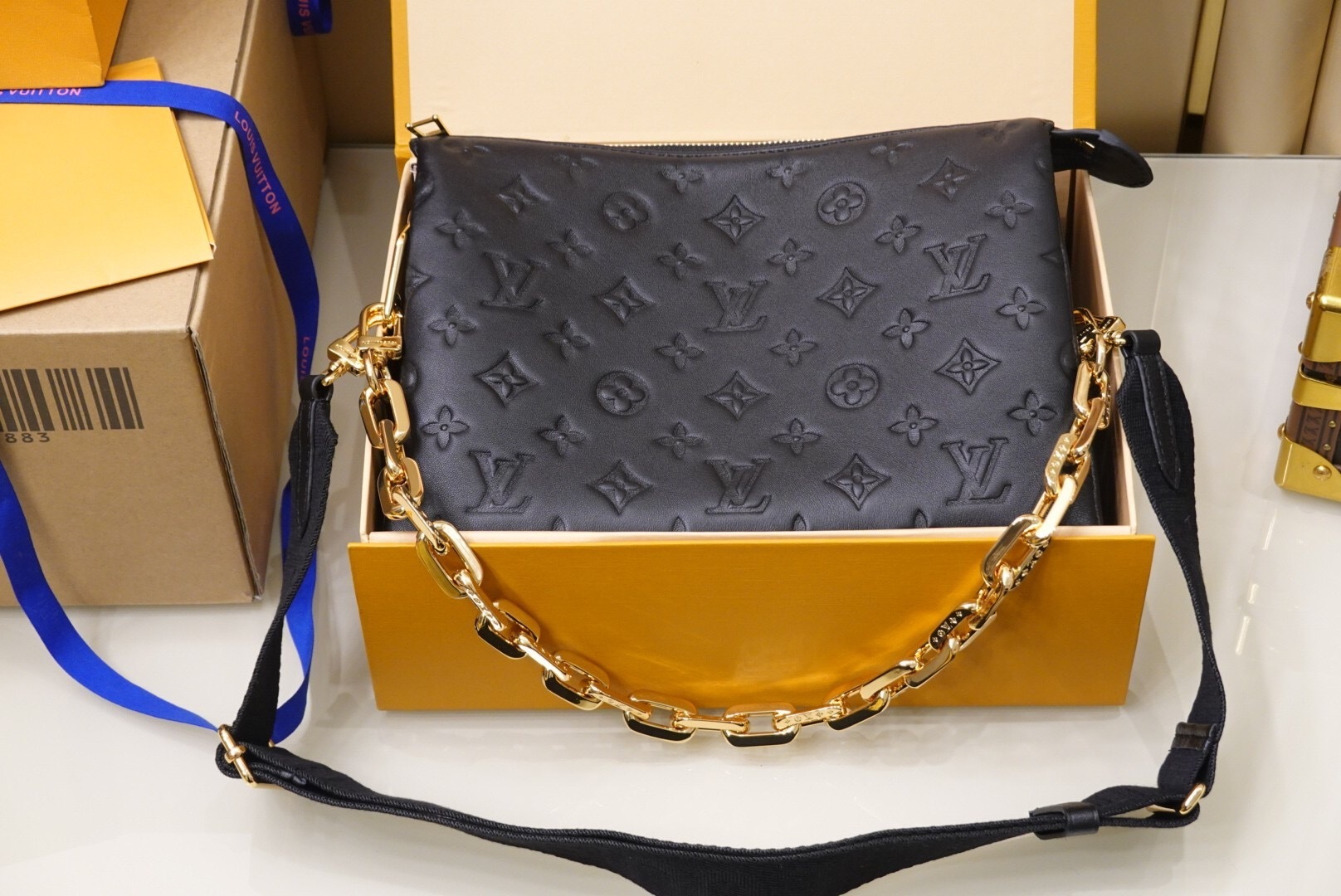 LV cussion PM black bag