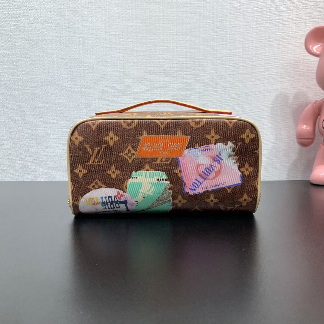 LV Toiletry Bag 2 compartments in Monogram coated canvas