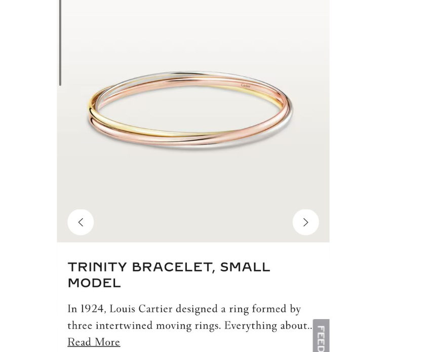 cartier TRINITY BRACELET, SMALL MODEL