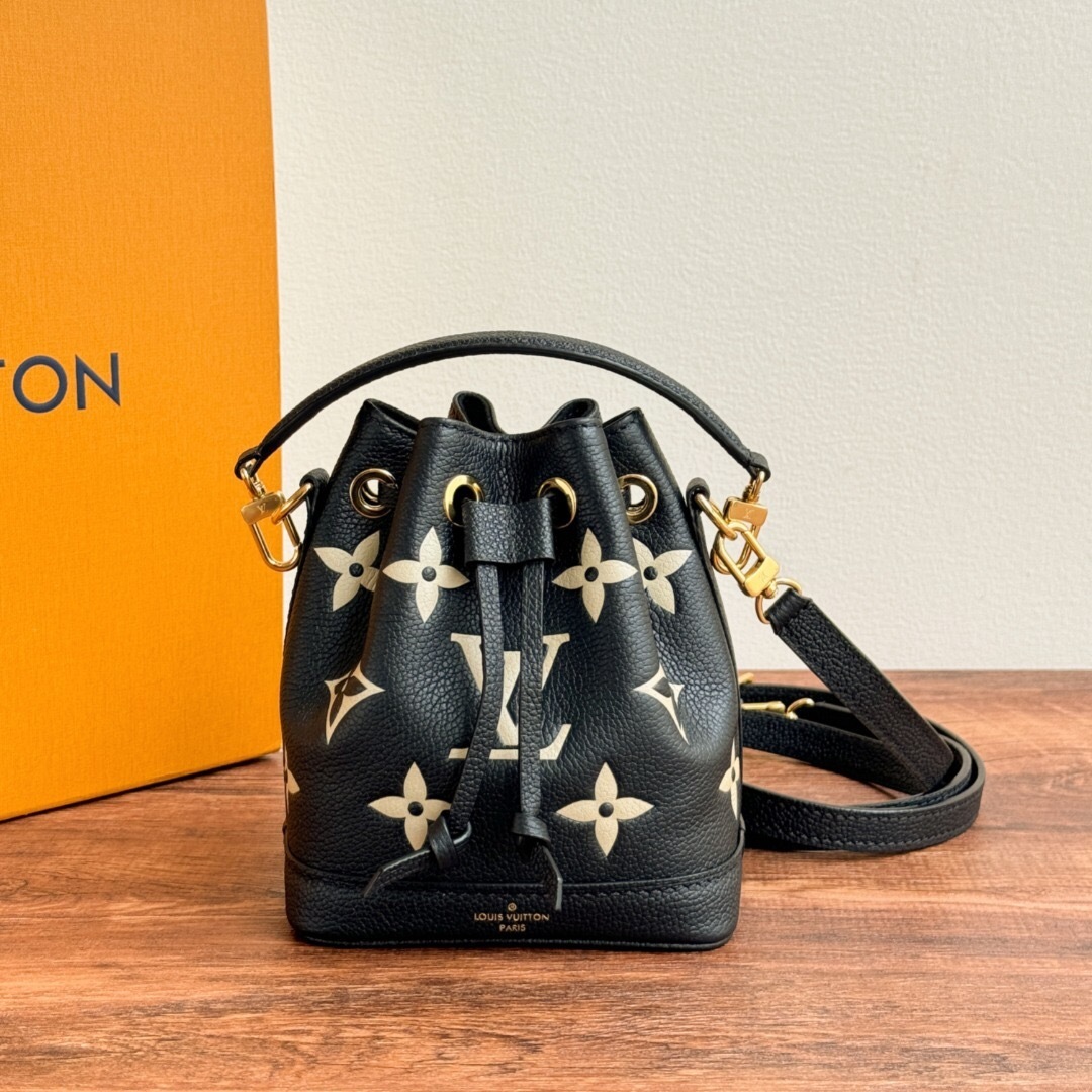 LV Nano Noe Bicolor Monogram Empreinte Leather bag