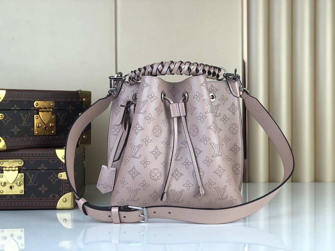 LV Muria bucket bag in Mahina perforated calfskin.