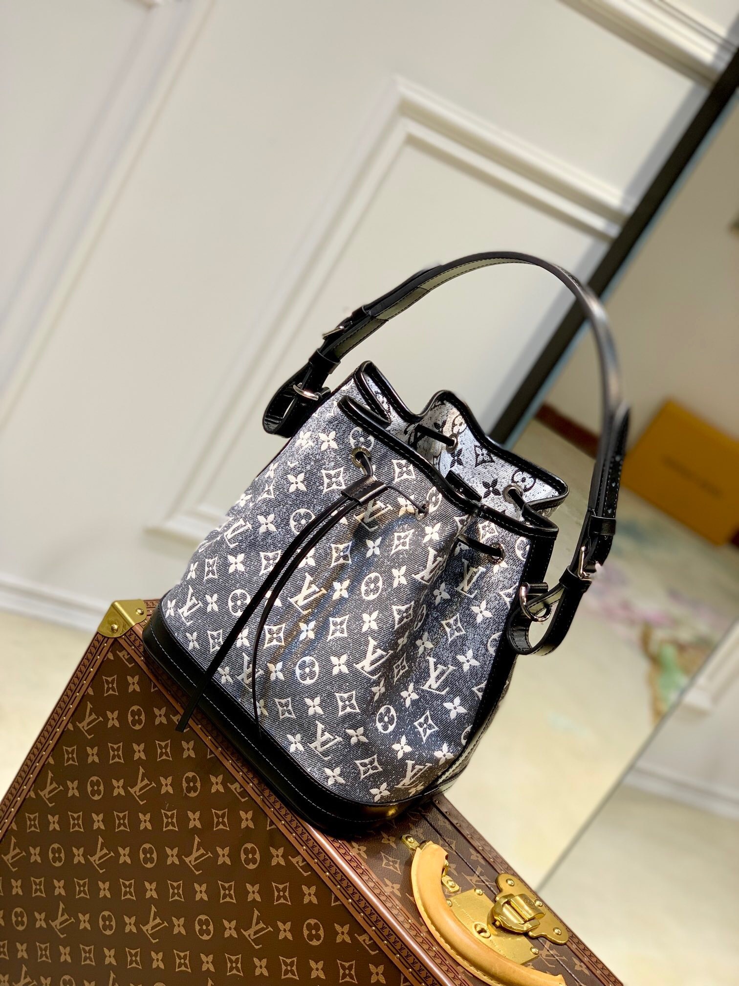 LV Noé or Petit Noé Monogram Bucket Bag.