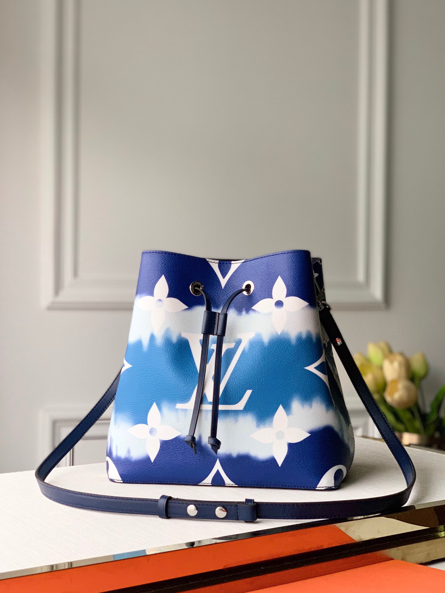 LV NeoNoe MM Escale Monogram Giant Bucket Bag