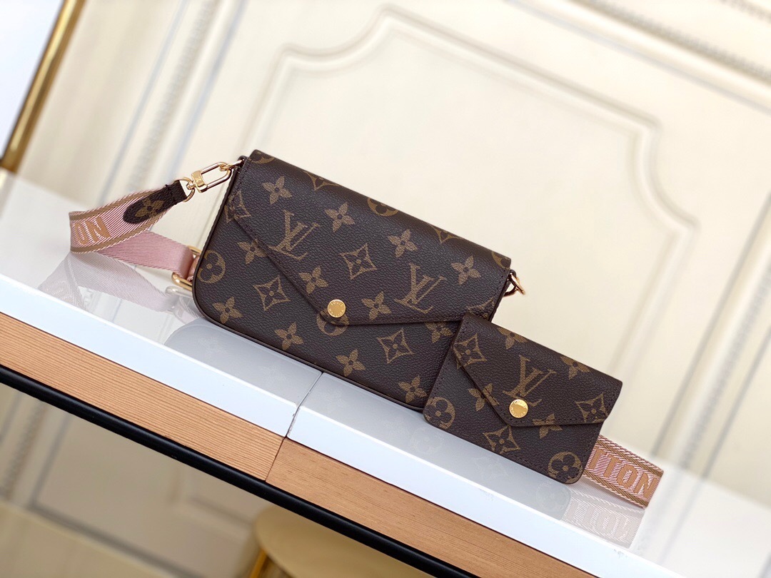 LV Pochette Felicie in Monogram canvas Shoulder Bag