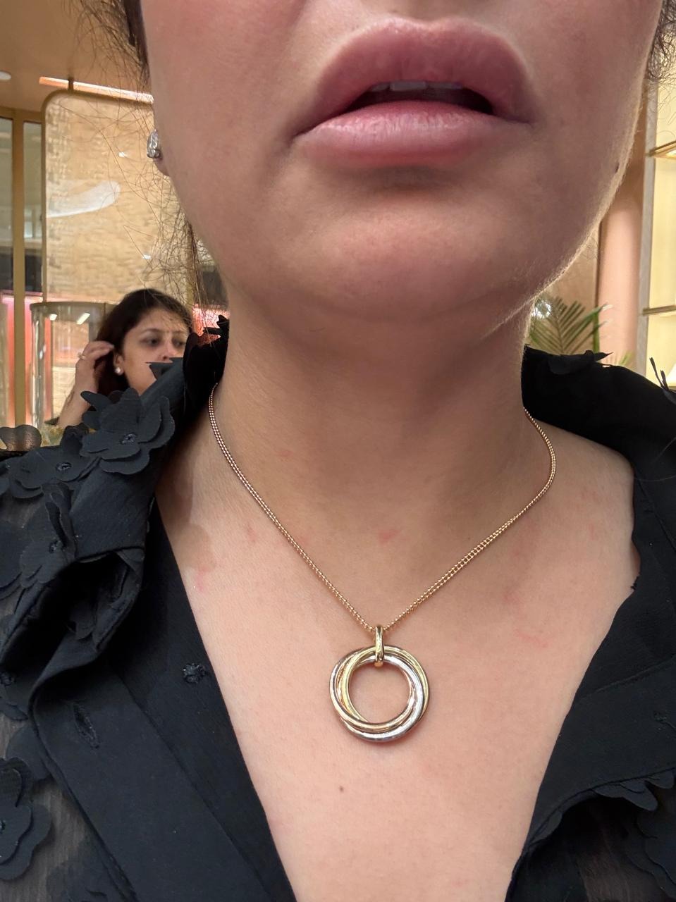 Cartier Trinity necklace and pendant, seven rows, diamonds