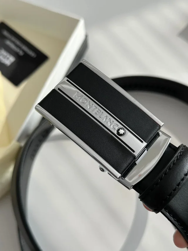 Montblanc automatic buckle leather belt