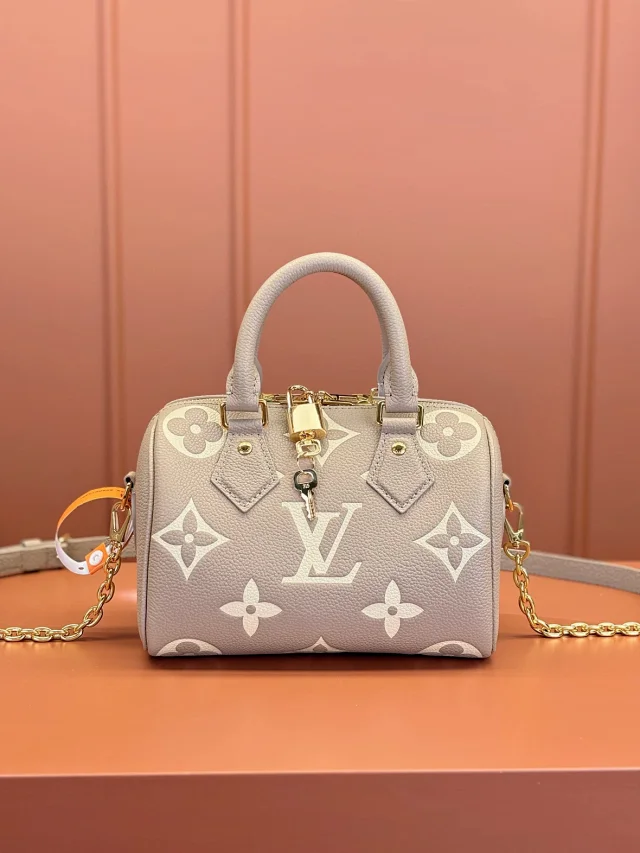 LV SPEEDY BANDOULIÈRE 20 handbag Model: M46575 Gray Dimensions: 20.5x13.5x12cm