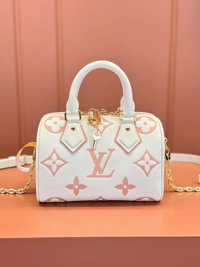 SPEEDY BANDOULIÈRE 20 handbag Model: M46875 pink Size: 20.5x13.5x12cm