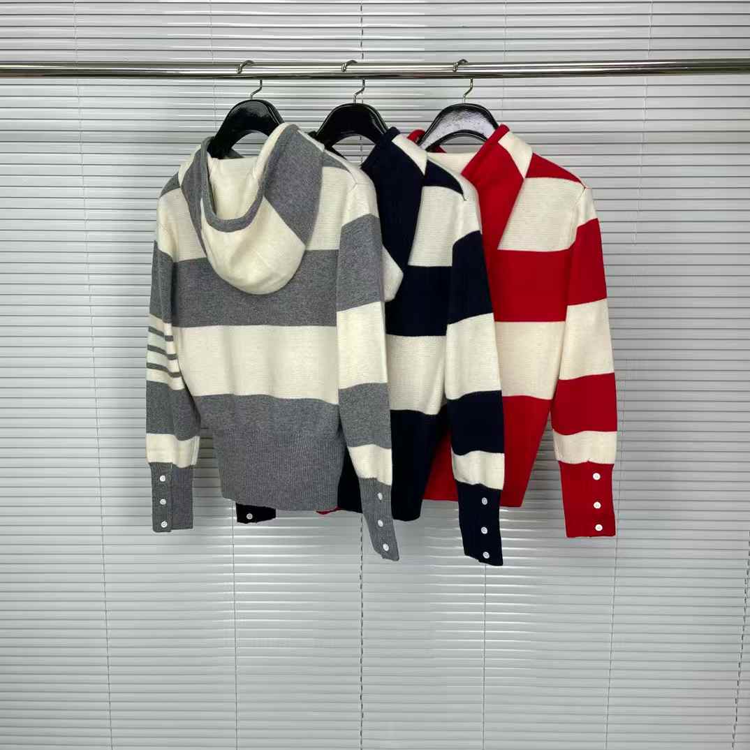 Thom Browne 4-Bar striped hoodie all colors
