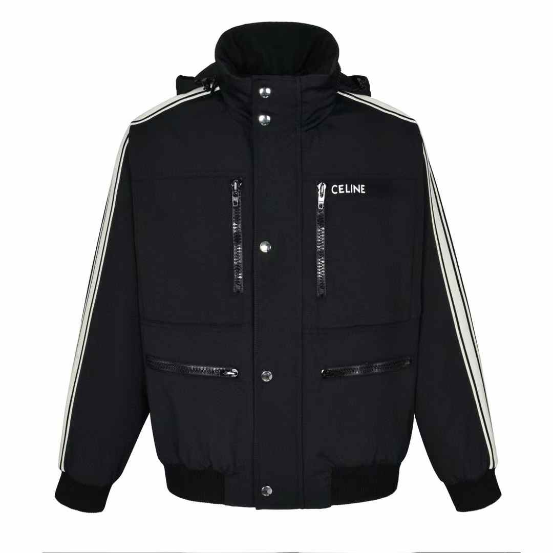 Celine Top black bomber jacket men