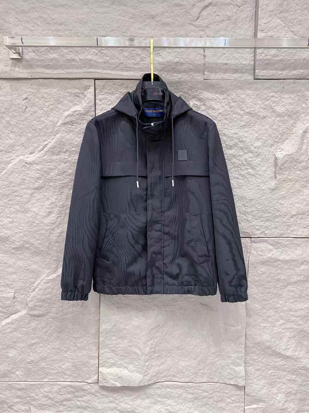 LV Full Sleeve Solid Men jacket Black