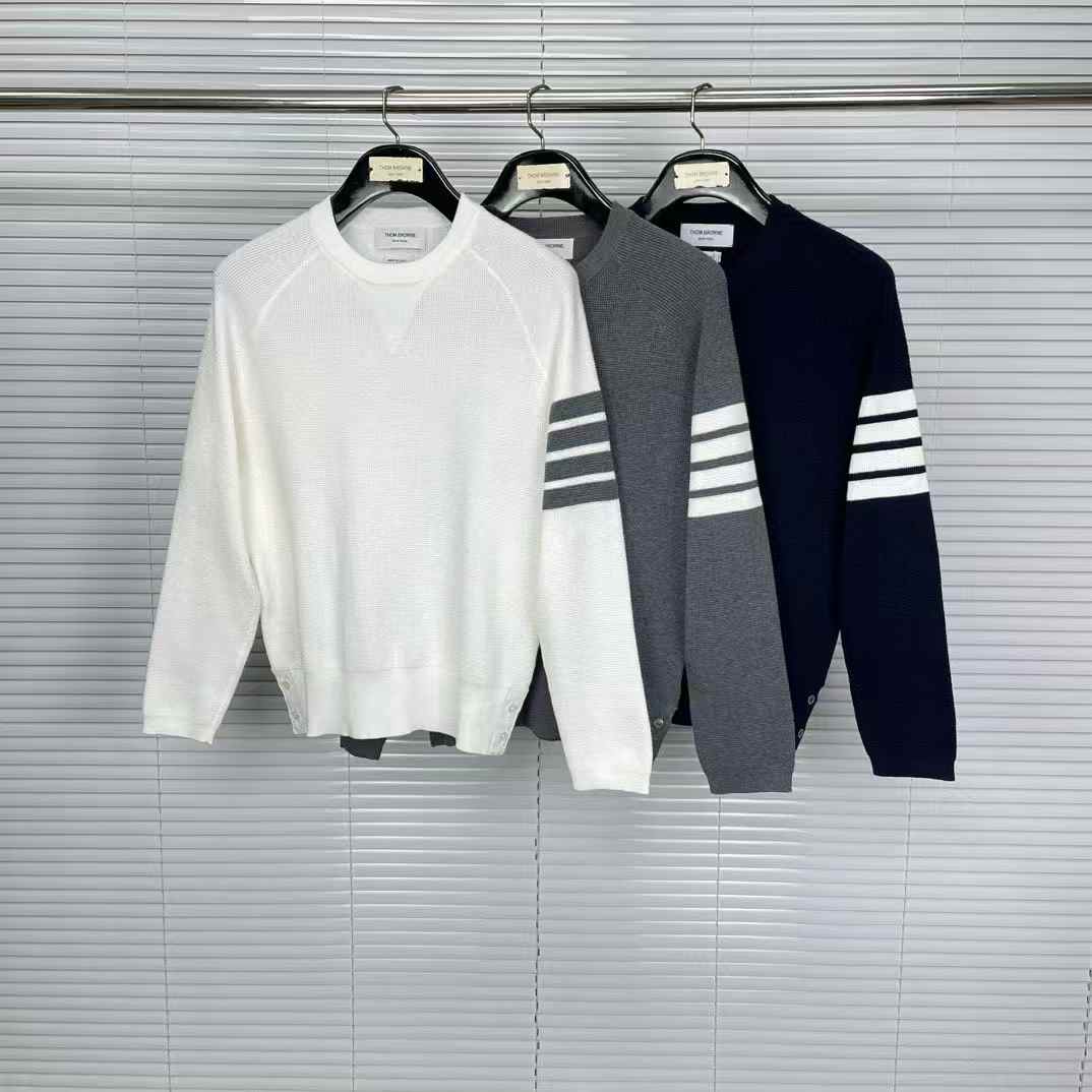 Thom Browne 4-Bar Milano Stitch Jumper cotton T-shirt