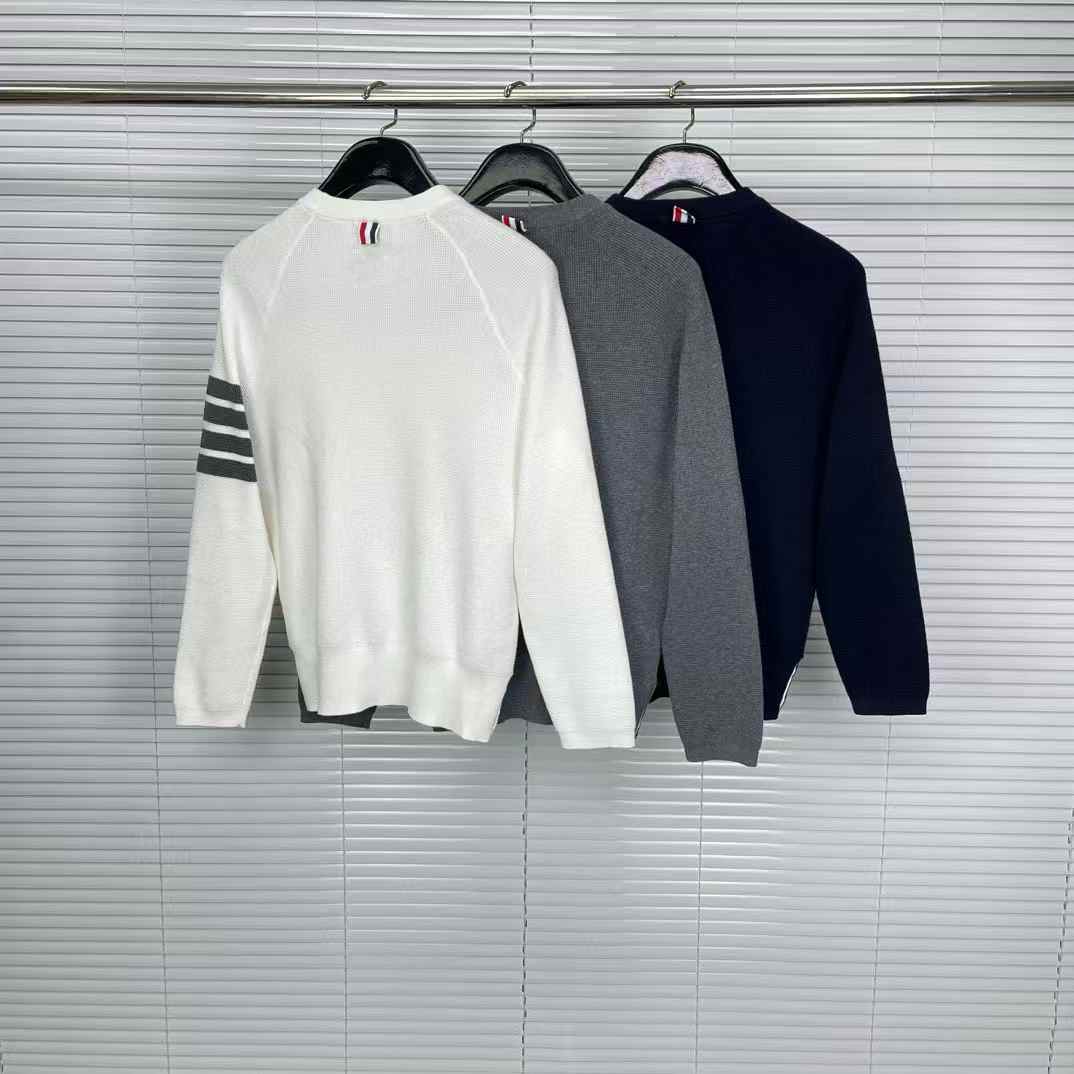 Thom Browne 4-Bar Milano Stitch Jumper cotton T-shirt