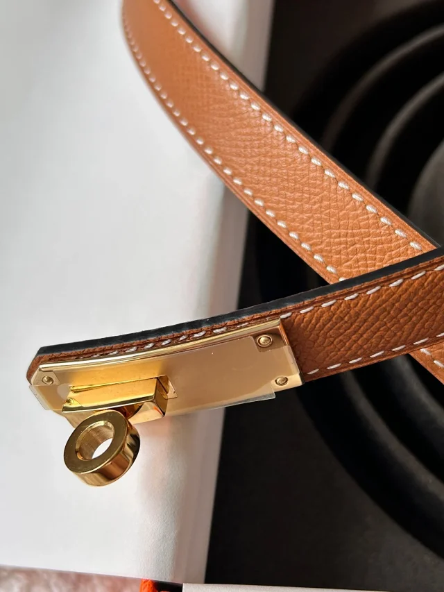 Hermes 1.8 Kelly belt Epsom calfskin belt