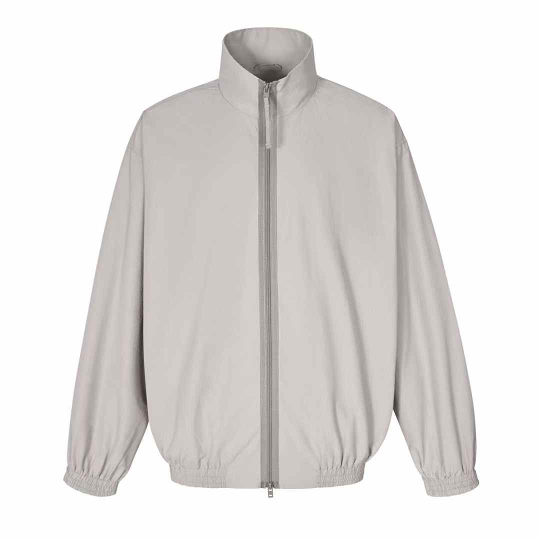 Acne Studios Logo Zipper Jacket in Dusty White