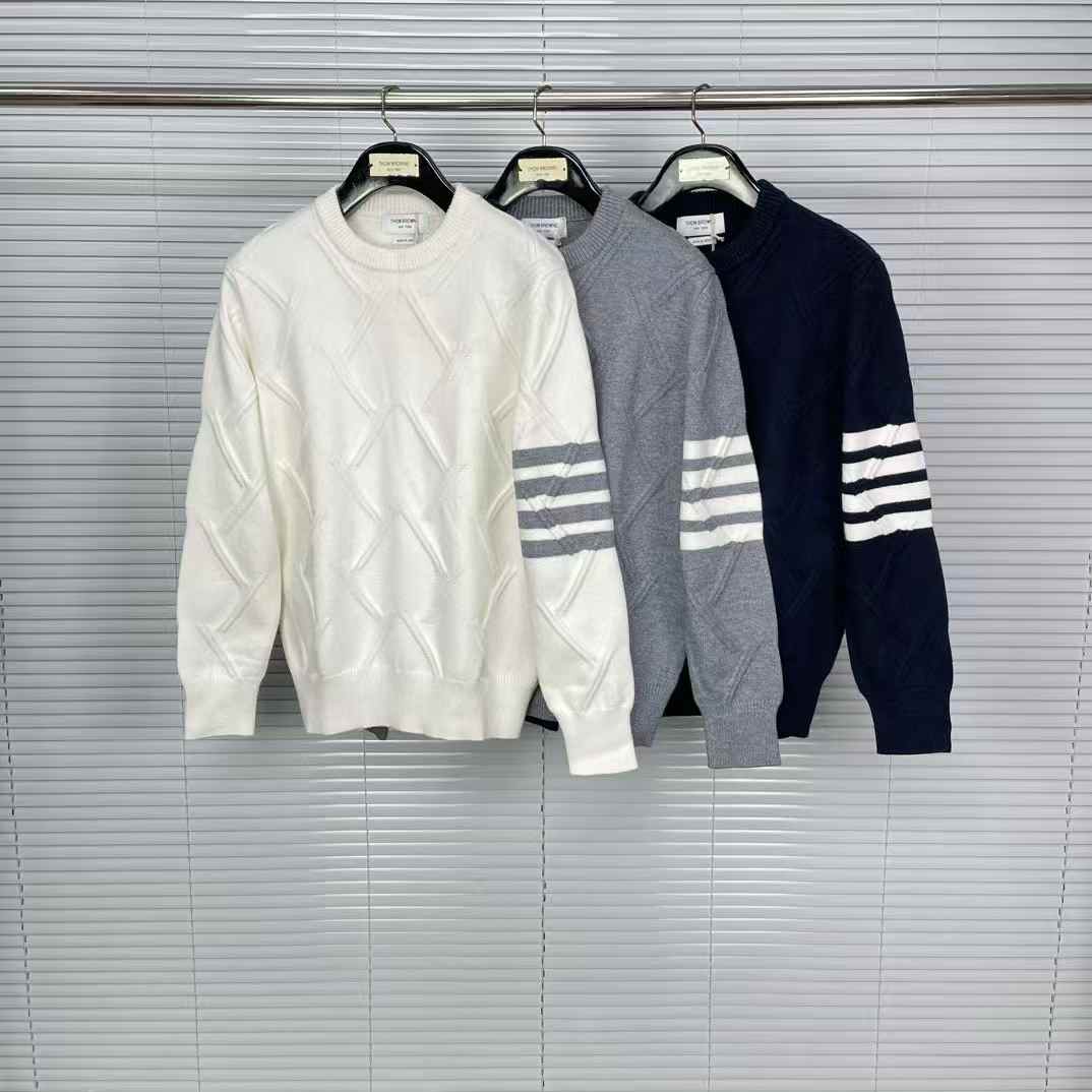 Thom Browne Classic Loopback 4 Bar Pullover sweater