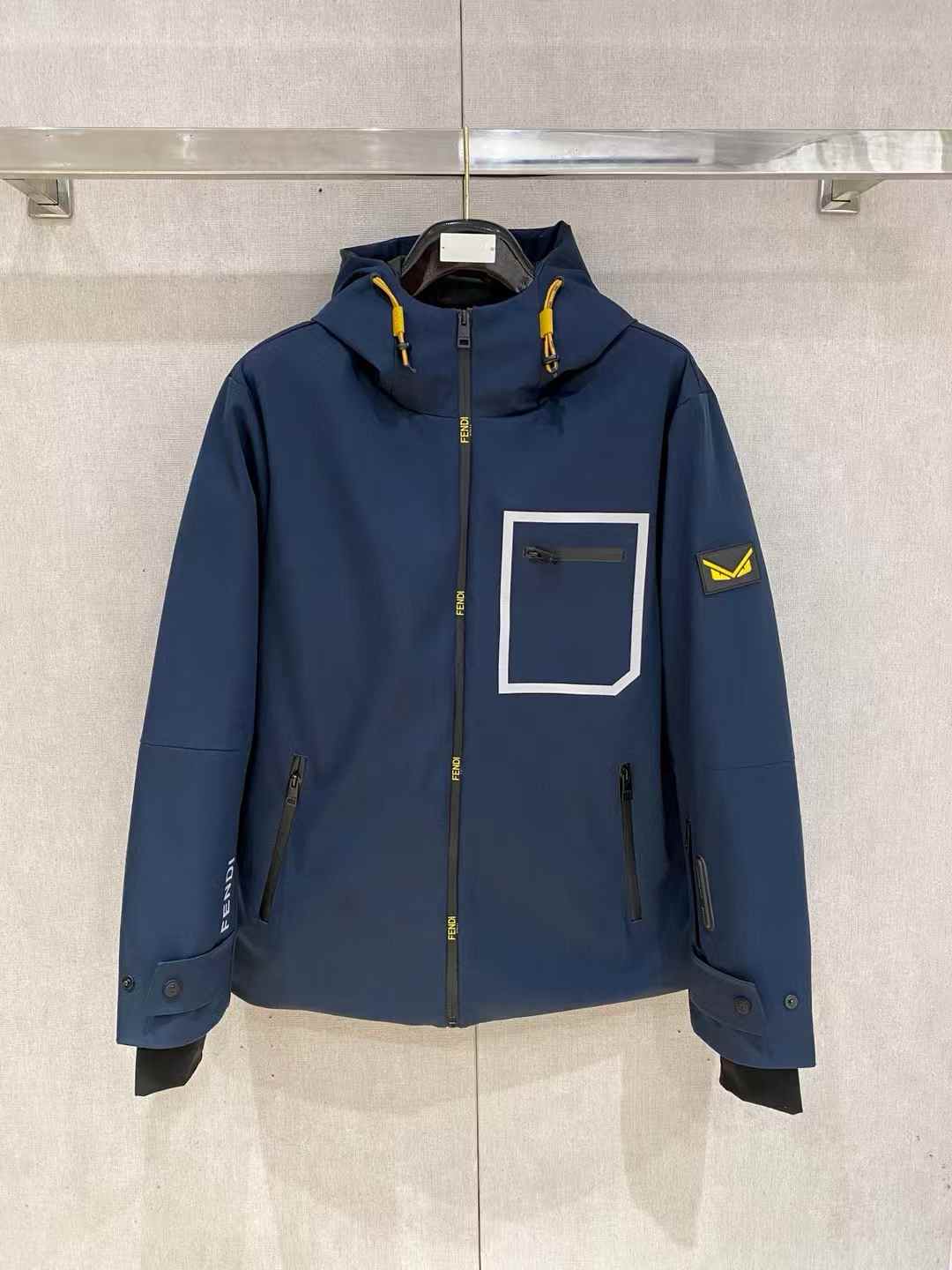 FENDI 25FW Grenble Ski Down Jacket navy blue