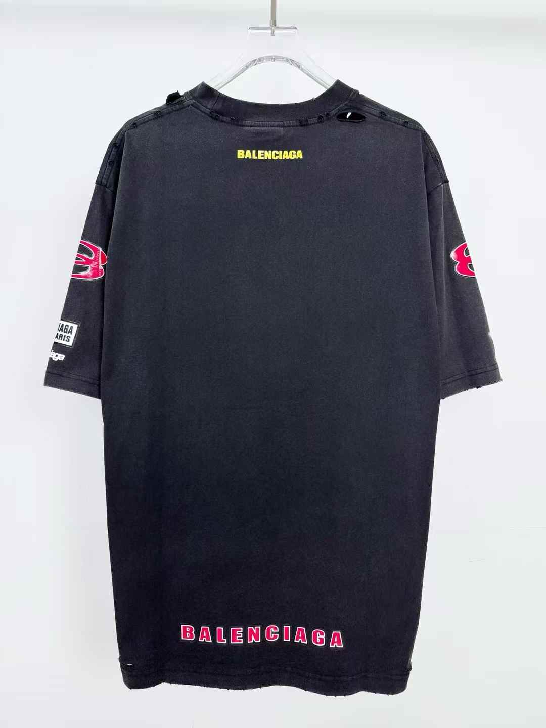 Balenciaga Oversized Distressed Logo T-Shirt
