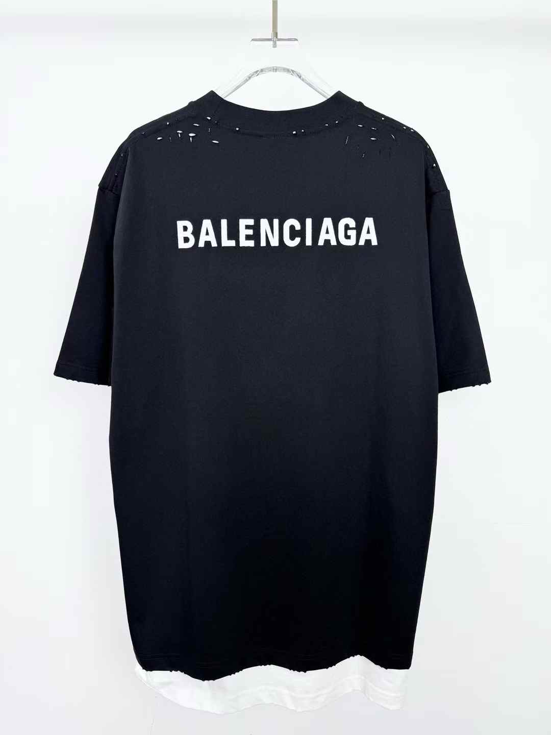 Balenciaga Black & White Oversized Fit T-shirt.