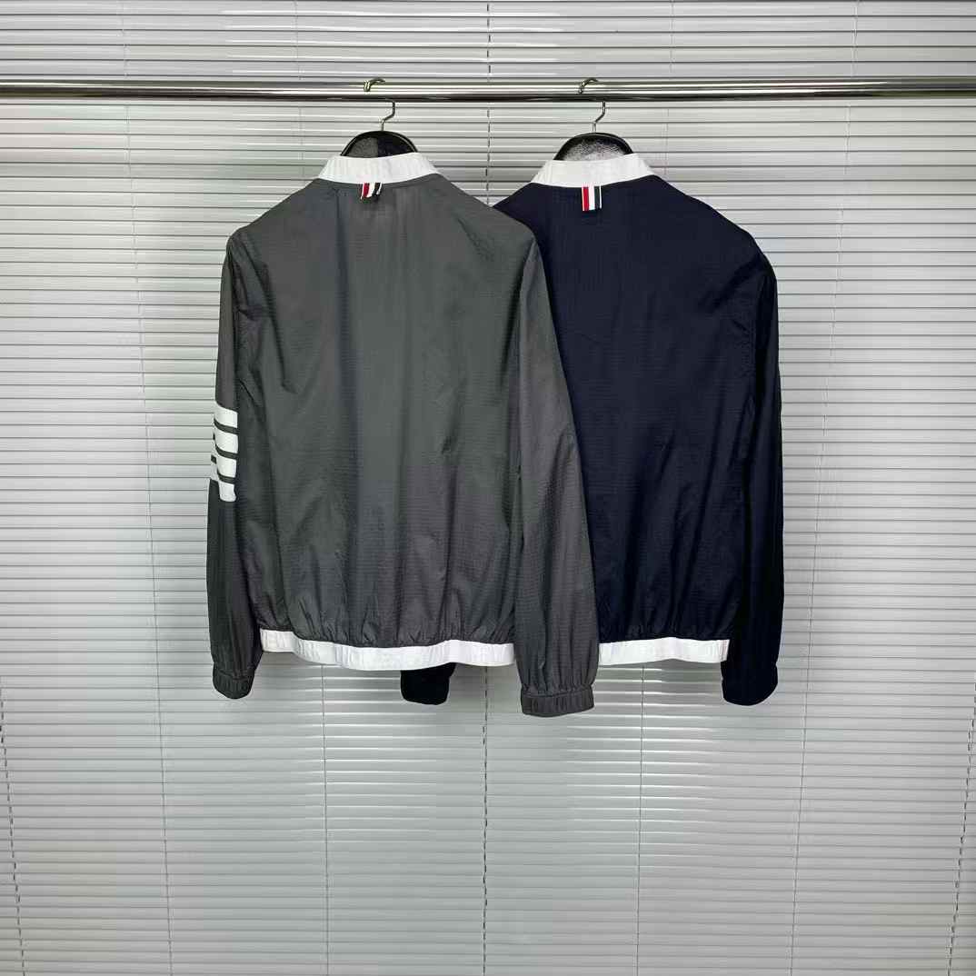 Thom Browne 4-Bar Stripe Lightweight Jacket