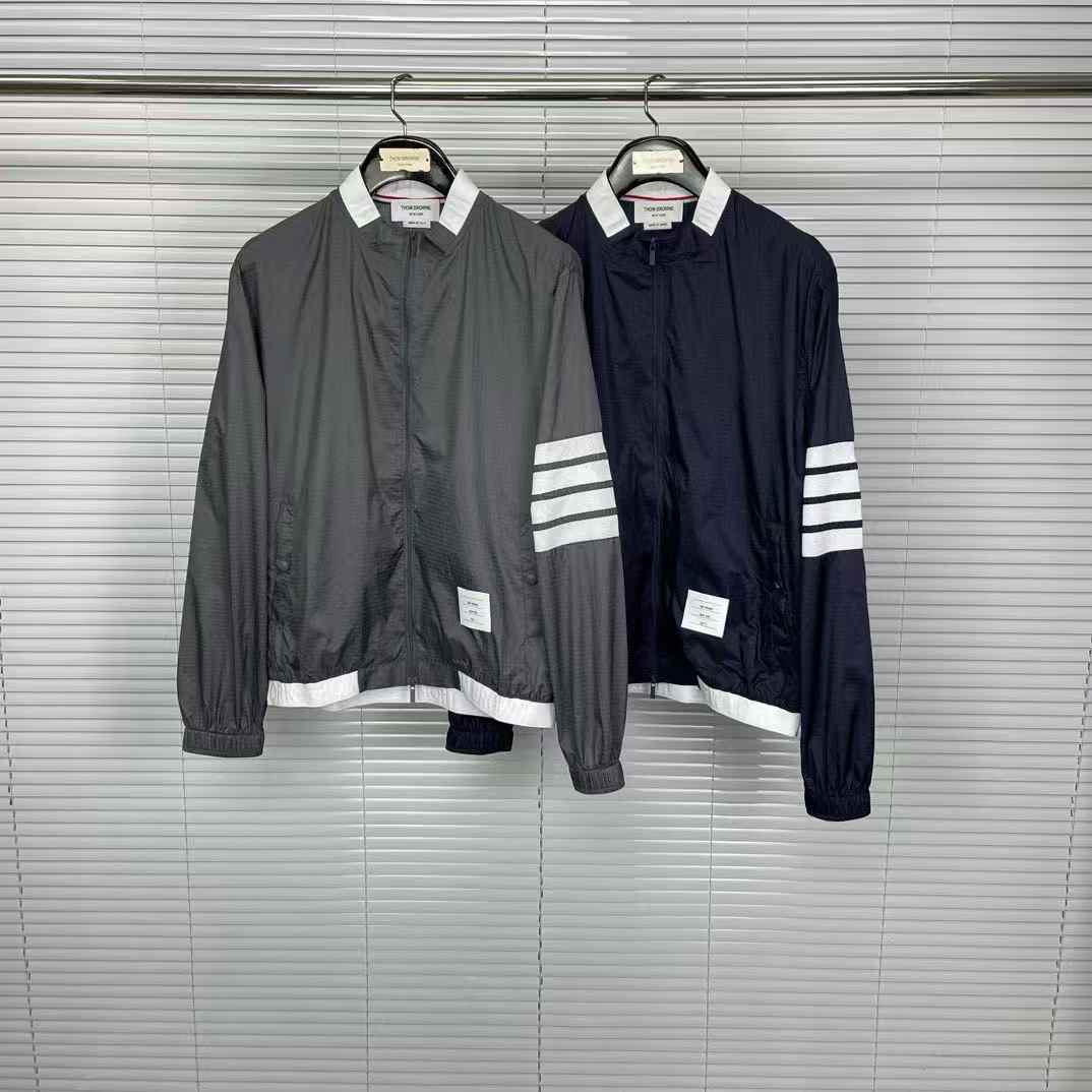 Thom Browne 4-Bar Stripe Lightweight Jacket
