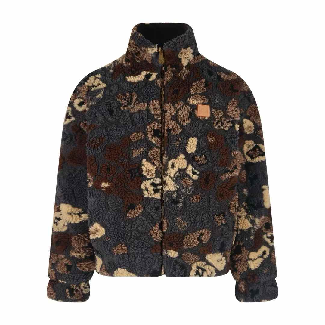 LV Reversible Fleece Blouson Leo motif jacket