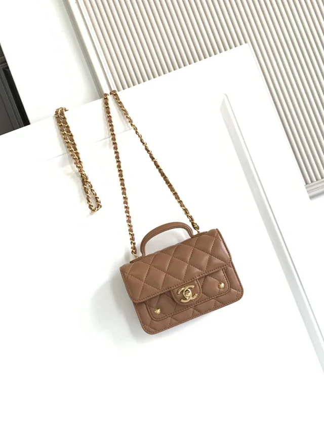 Chanel Small 25B Lambskin Double C Pocket Handle Bag