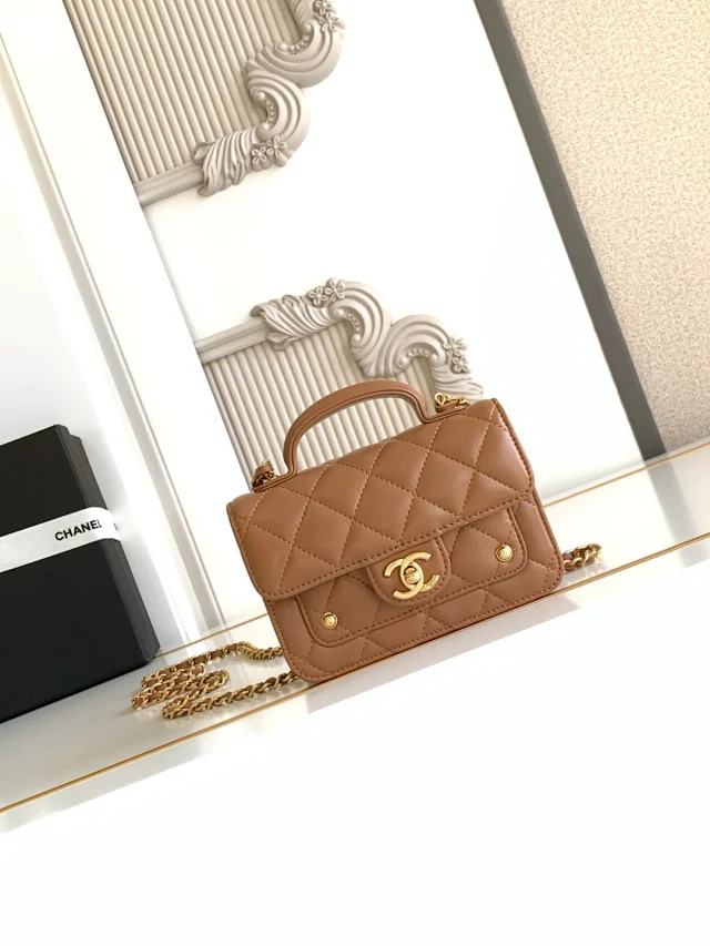 Chanel Small 25B Lambskin Double C Pocket Handle Bag