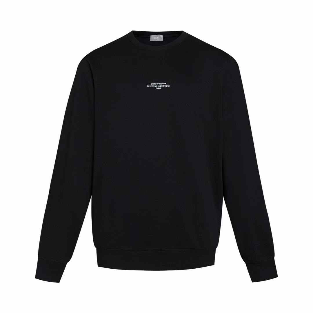 Dior Montaigne Sweatshirt Black Cotton Fleece